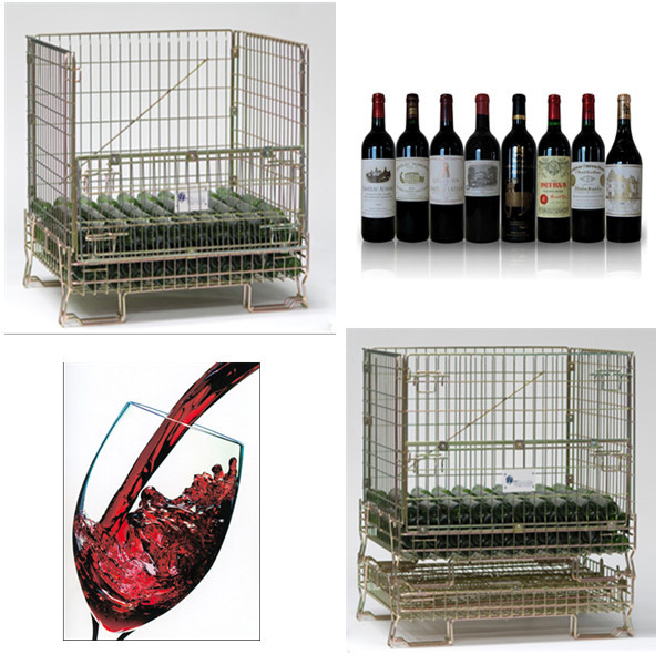 High Visibility Industrial Wire Container Electrozinc Plated Finish