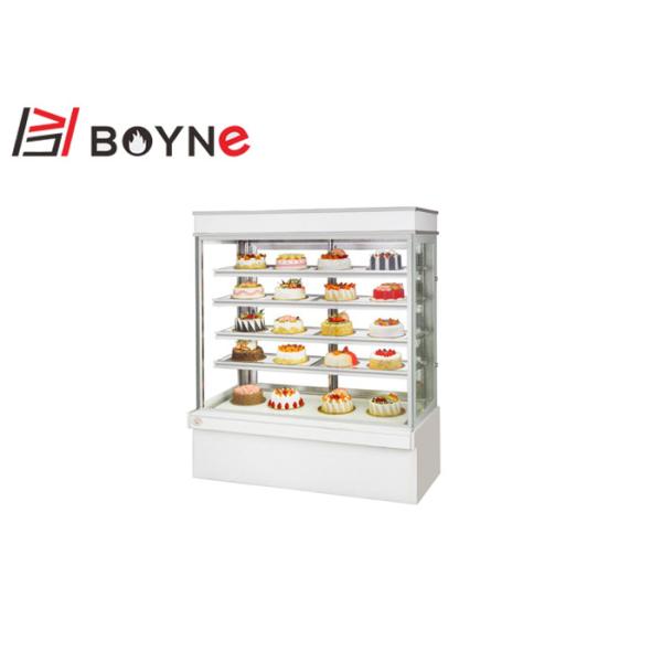 Upright Cold Cake Display Fridge Five Layers Back Open Digital Temperature Double Compressor
