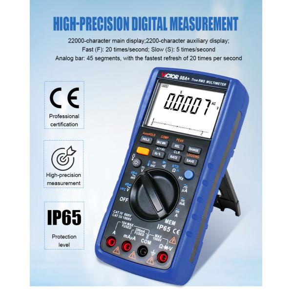 VICTOR 98A+ VICTOR Digital Multimeter 22000 counts display auto range multimeter with USB
