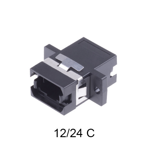 Black Color MPO Fiber Optic Adapter 12C / 24C / 36 C Easy Operating