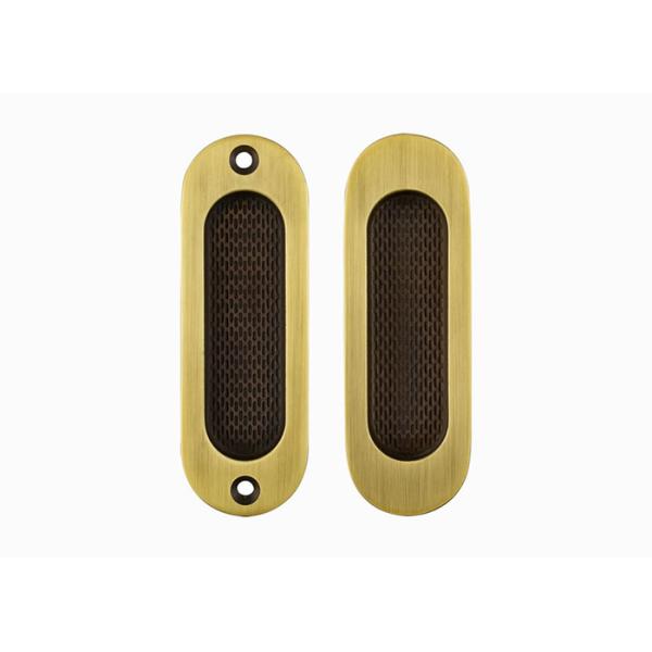 Modern Stripy Sliding Door Bathroom Handle Lock Set Keyless Push Pull Hidden Handle