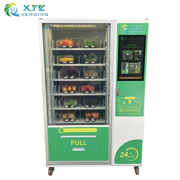 Modern Wifi Support Banknote Credit Card Milk Cake Fresh Fruit Elevator Wholesale Automatic Food Fruit Vending Machine