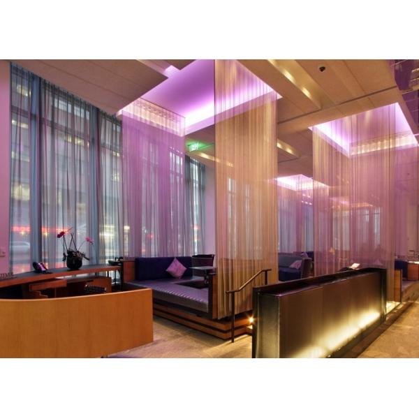 Flexible Aluminium Woven Wire Mesh Screen Spiral Patterns For Interior Partitions