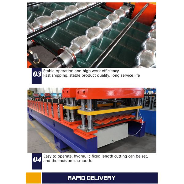 Color Steel Tile Structure Building Material Galvanized Glazed Tile Roll Forming Machine