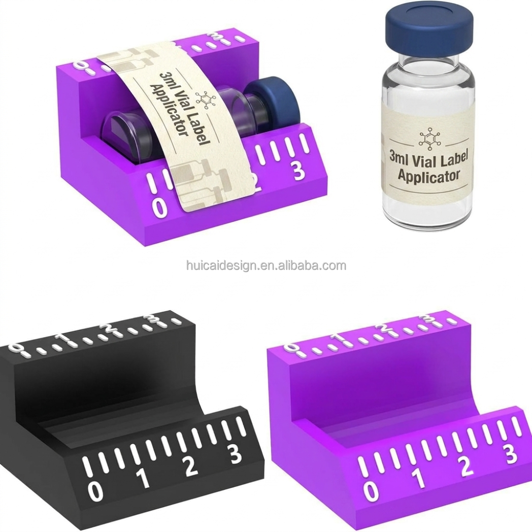 New Laboratory Practical Small Bottle Vial Label Applicator with Precision Scale for Peptide Glass and Plastic Bottles