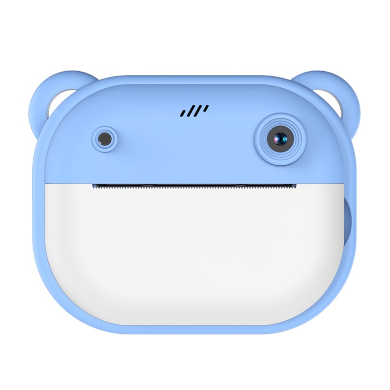 Instant Print Children's Digital Thermal Mini Camera with CMOS Sensor MicroSD Plastic 4K Video 2.4" Screen Dual Lenses