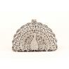 Sparkling Animal Women Stone Clutch Bag Hollow Out Peakcock Shaped for sale