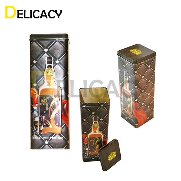 Can Closure Seaming Machine For Whiskey Packing Tin Box Rectangular Wine Tin Box Barley Bree Tin Can