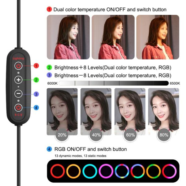 RGBW 120PCS Bluetooth 4.0 Ring Supplementary Lamp