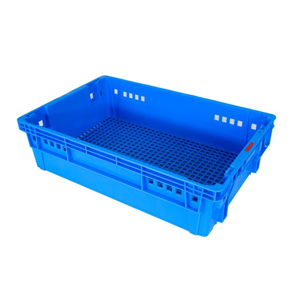 PP Food Turnover Crate Plastic Storage Box Plastic Bread Turnover Stacking Box Foldable