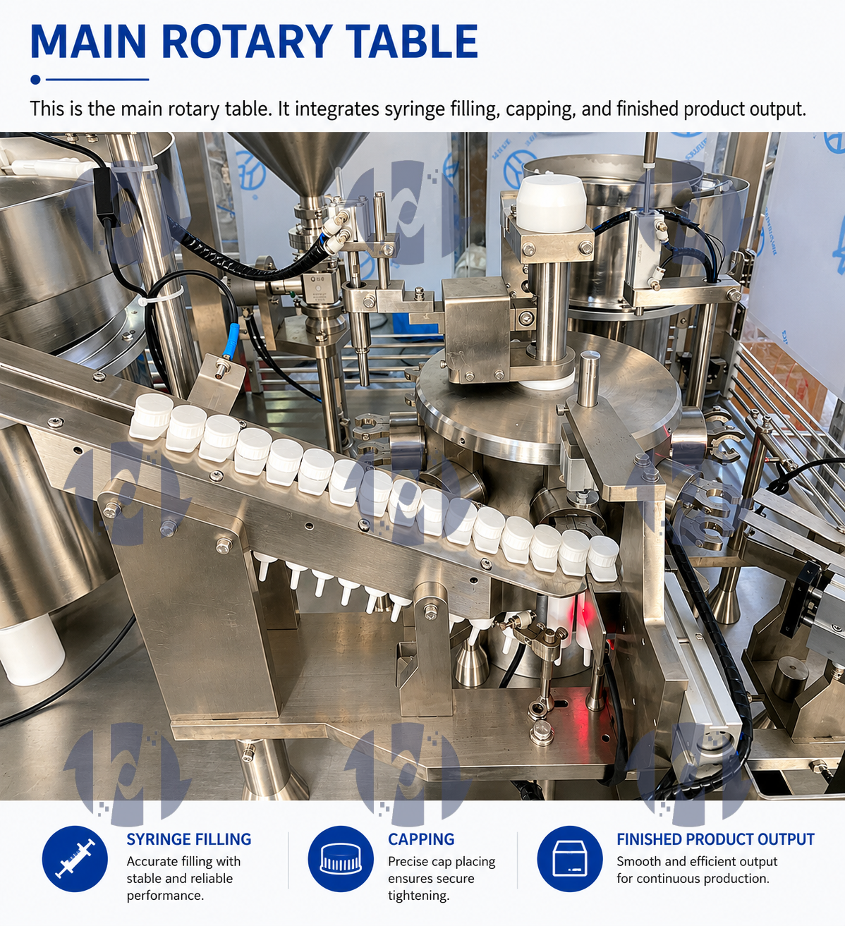 Automatic Cockroach Gel Bait Syringe Filling and Capping Machine