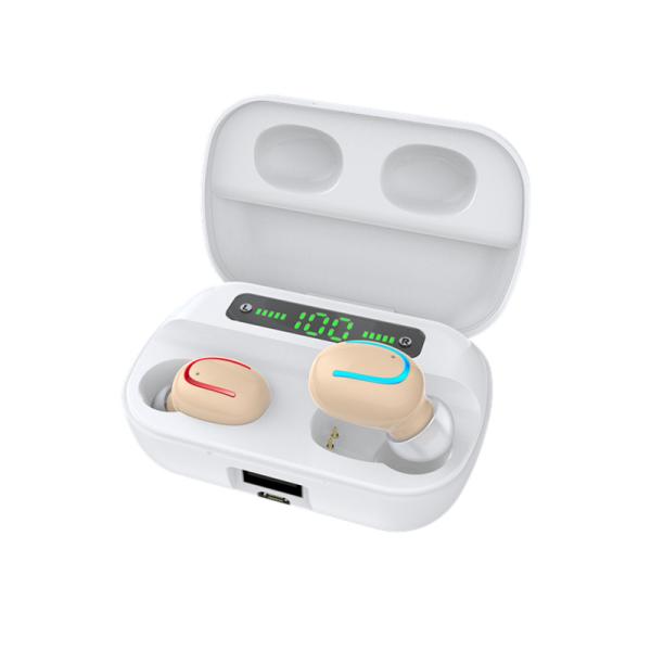 Digital Screen Power Display TWS Bluetooth Earbuds Mini Invisible Wireless Stereo Earphone with Power Bank