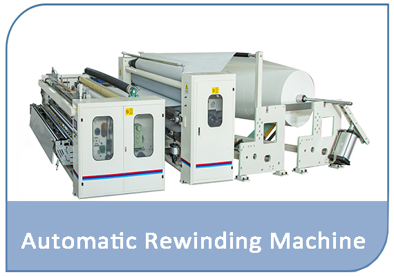 Rewinding Toilet Roll Making Machine , Automatic Tissue Paper Cutting Machine