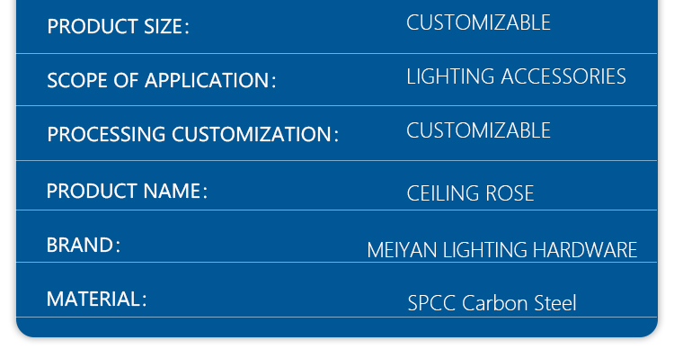 Suspended Ceiling Accessories Mounted Ceiling Canopy for Hanging Lights Wire Rope