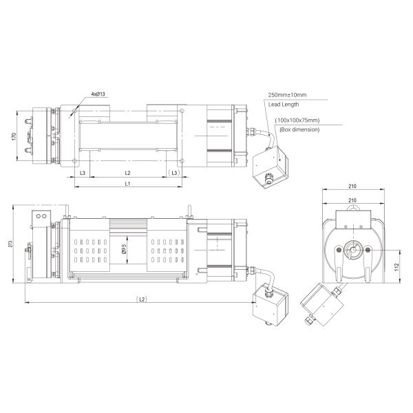 480kg Load Traction Drive Gearless Traction Machine For Elevator Lift Parts
