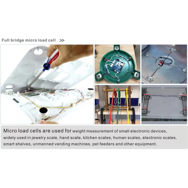 Load Sensor - 50kg (Generic) Full Bridge 4 Wires Flat Thin Miniature Micro Force Weight Sensor Small Load Cell 5kg 10kg 20kg 30kg 50kg 75kg 100kg