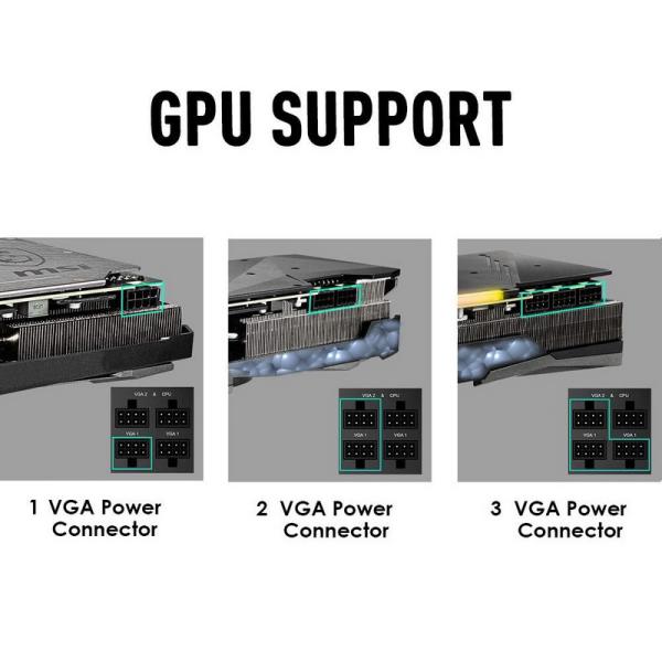 100V-240V Desktop Gaming Computer PSU PC Power Supply 850W Full Modular 80 Plus