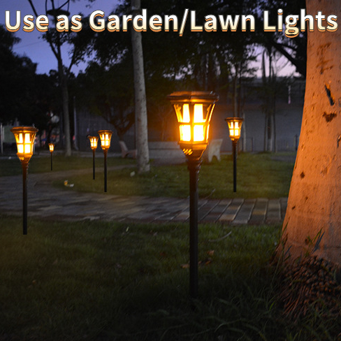 7.2W Flickering Flame Solar Lights Solar Flame Lights For Graden Yard Path Post Lights