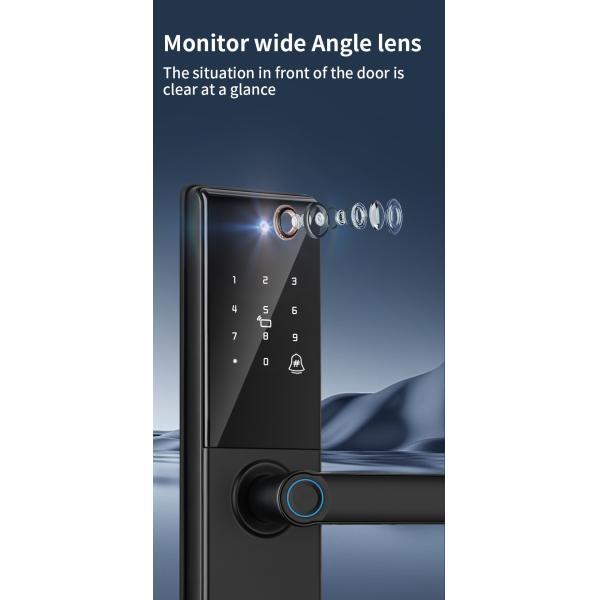 S829MAX Wifi Camera Lock Tuya APP Digital Viewer Lock Biometric Fingerprint Smart Door lock