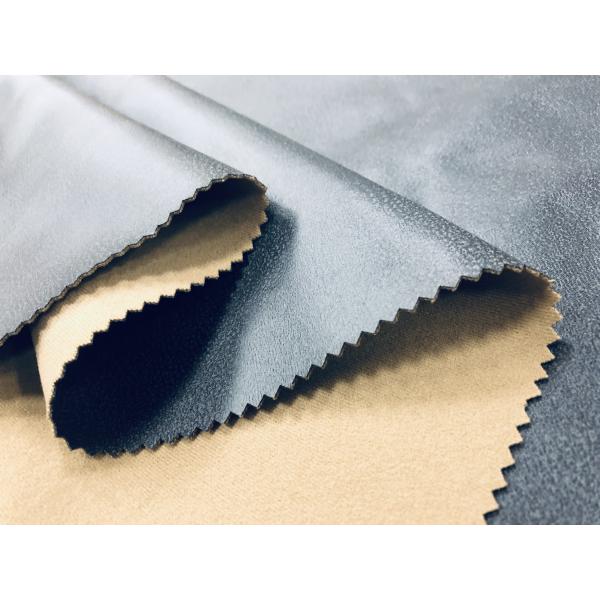 100% Polyester Knitting Fabric With Bronzing For Sofa Cushion Black Color