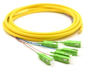 Quality Simplex Fiber Optic Pigtail With SM Yellow Fiber Optic Cable Low Salt Spray for sale