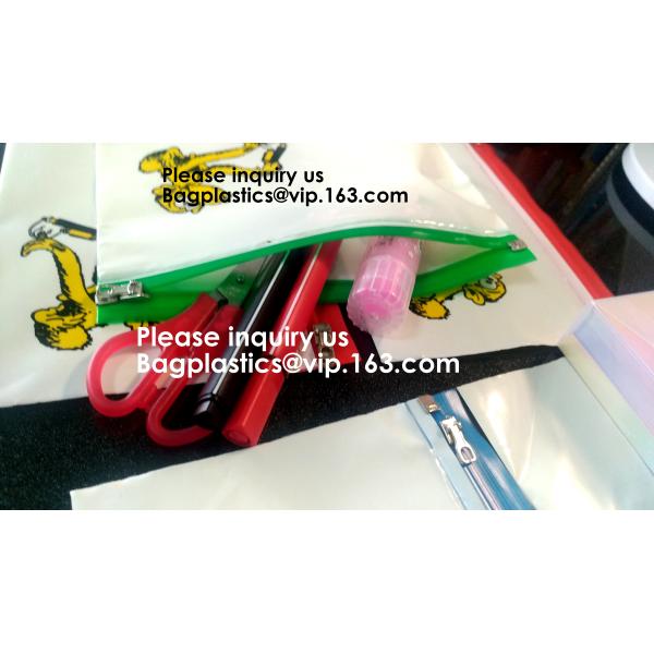 Waterproof Clear Plastic File Document File Bag For Bill Invoice Note File,Zip Plastic EVA Bags Blank Packaging Pouch