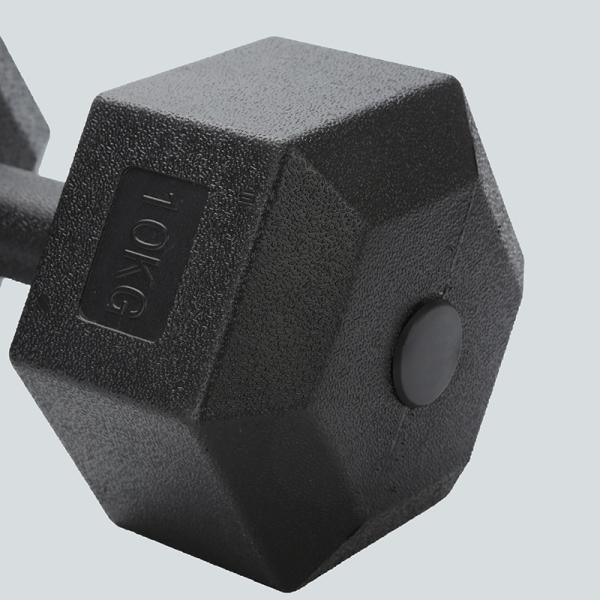 Body Function Hexagonal Plastic Sand Filled Cement Dumbbell with Colorful Coating