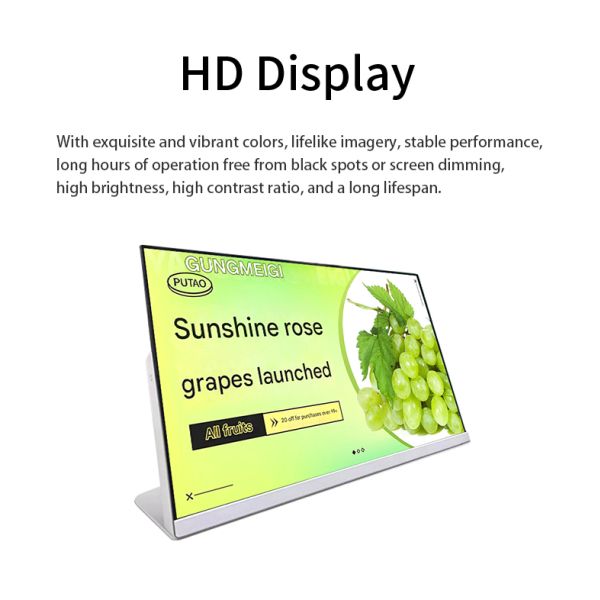 23.8 Inch Restaurant Indoor/Outdoor Elevator Desktop Table Stand Small Screen Android Digital Menu Video Wall Advertising Panel