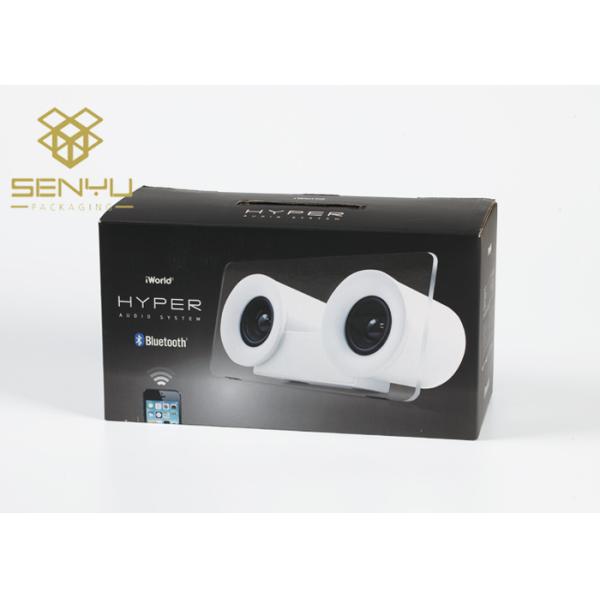 Wireless Speaker Mobile Accessories Packaging / Black Paper Box Custom Logo