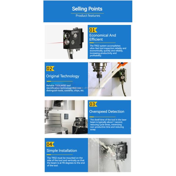 Non-contact Renishaw Single-sided Laser Tool Setting Probe Sensor CNC Machine Tool Damage Detection Reduce Scrap Rates