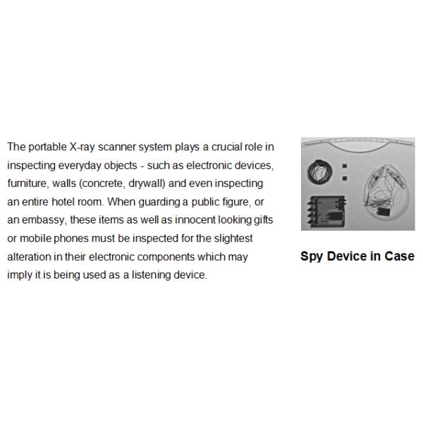 Laptop Computer Portable X Ray Inspection System 154 μM Pixel Pitch 16 Bits Gray Scale