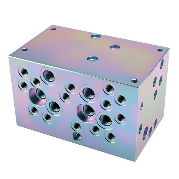 Custom hydraulic manifold block machining services for construction machinery hydraulic systems