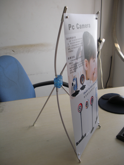 Mini Table X Style Banner Stand Digital Printing Desktop Advertising Display