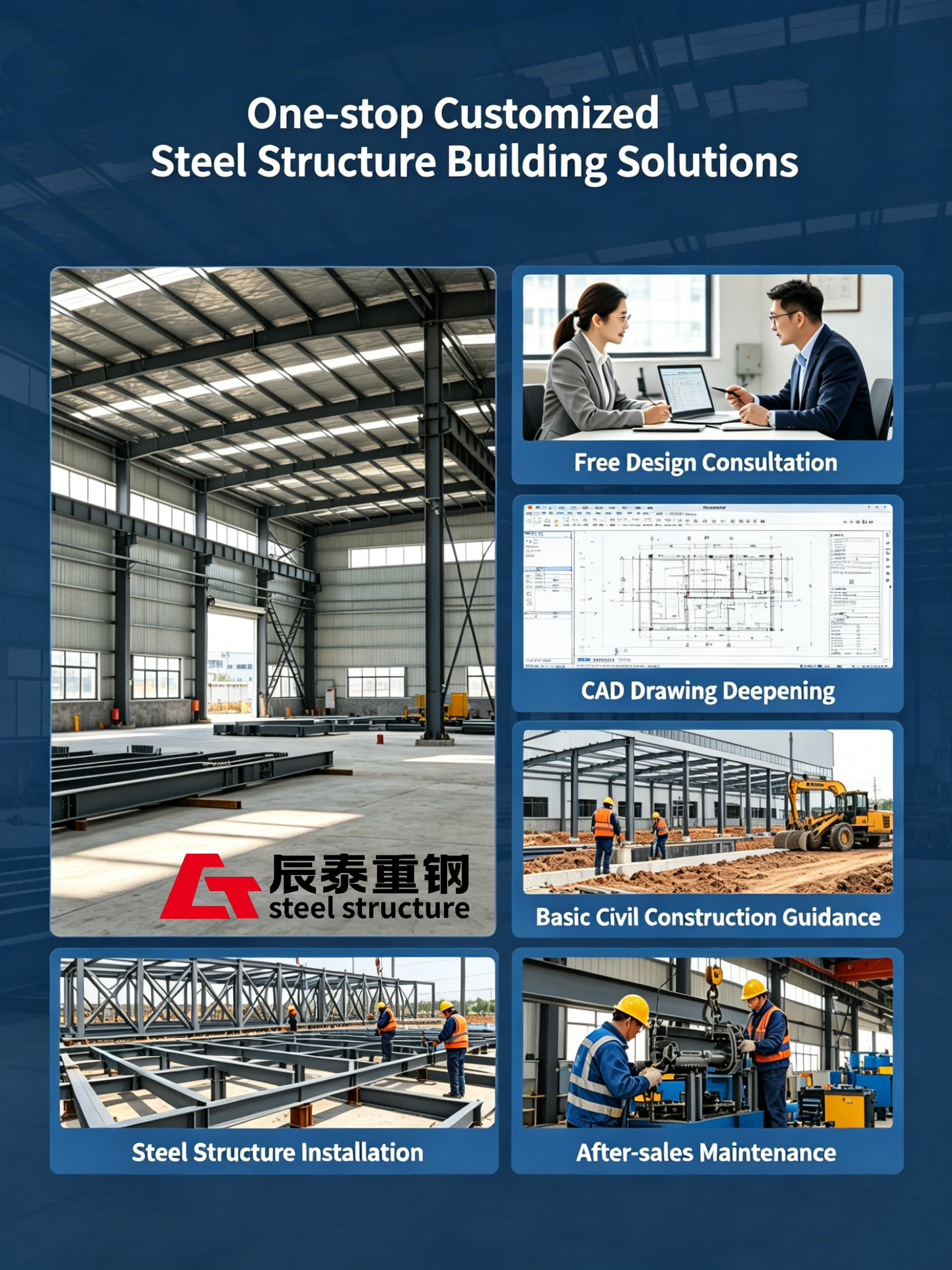 Customizable Prefabricated Steel Structure Workshop with Corrosion-Resistant Coatings and Fireproof Design