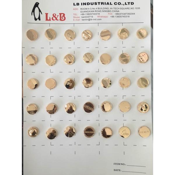High quality Customized Engraved Debossed Emboss Logo Metal Coat Button Botones