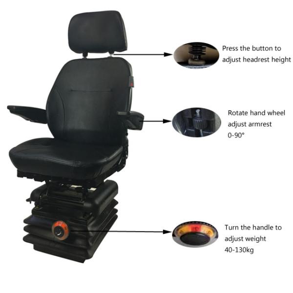 Multi Function Mechanical Seats Suspension Damping Wheel Loader Seats