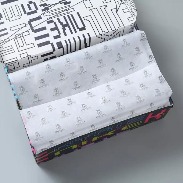 Eco Friendly White Tissue Paper Wrap Compostable Gift Packaging For Shoe Clothing