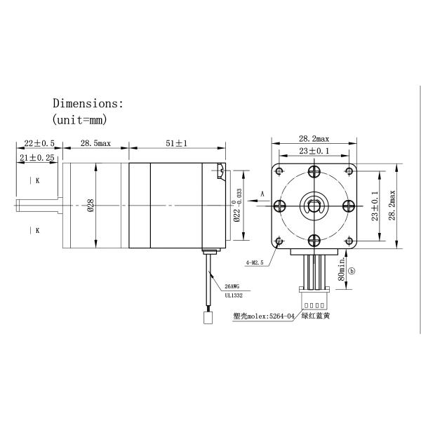 Inkjet Printer Geared Stepper Motor Nema 11 28mm