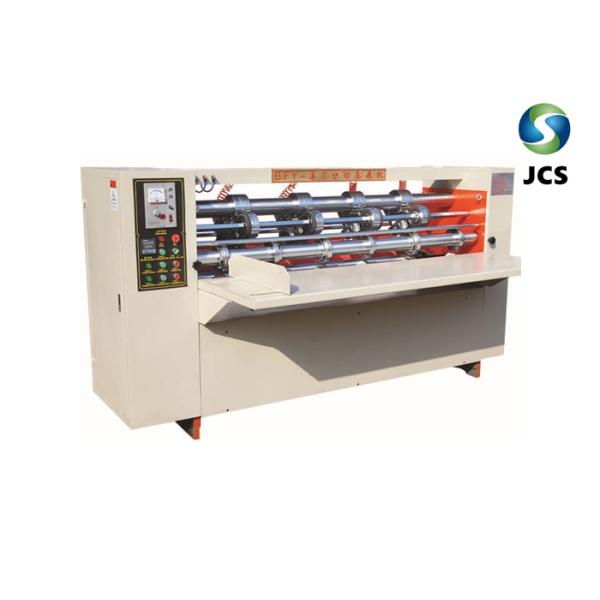 Thin Blade Knife Cardboard Slitting Machine , High Efficiency Paper Creasing Machine