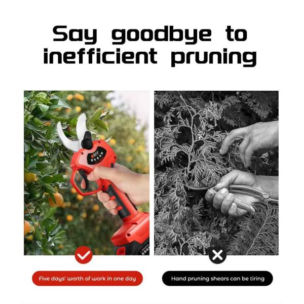 21V Electric Pruning Scissors With Display Lithium Pruning Garden Fruit Tree Branches High Branch Scissors