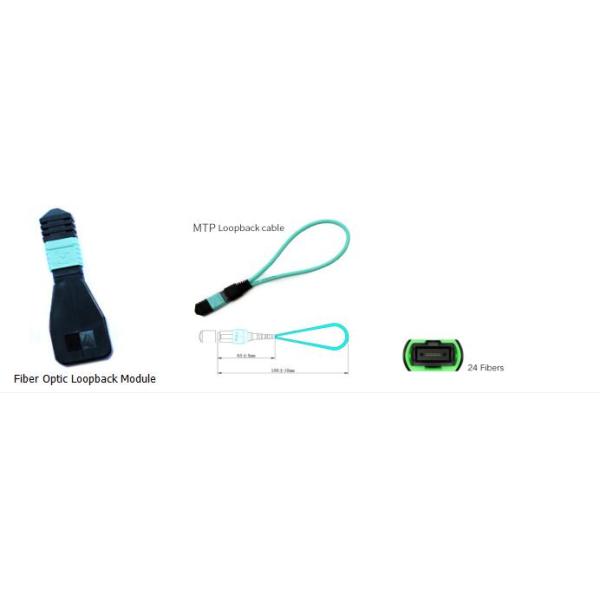 24 Fibers MTP OM3 Fiber Optic Loopback Module for 40/100G Network Testing