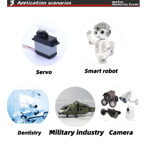 Faradyi Customized 12V Brushed Coreless Motor High Speed Mini Coreless Dc Drone Motor 17Mm Ball Bearing With Connector