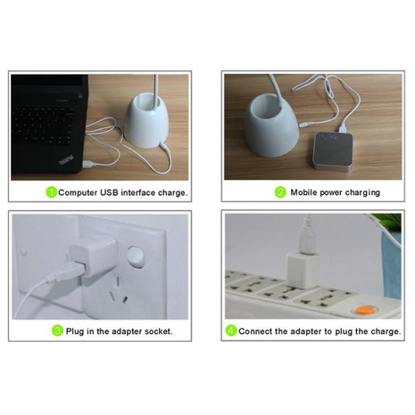 Goose Neck Smart LED Table Lamp 3W Touch Switch Stepless Dimming Control Mode