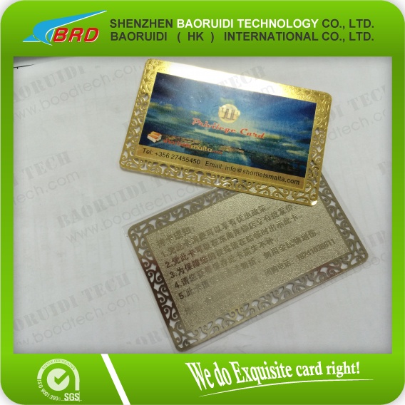 Metal black embossed card