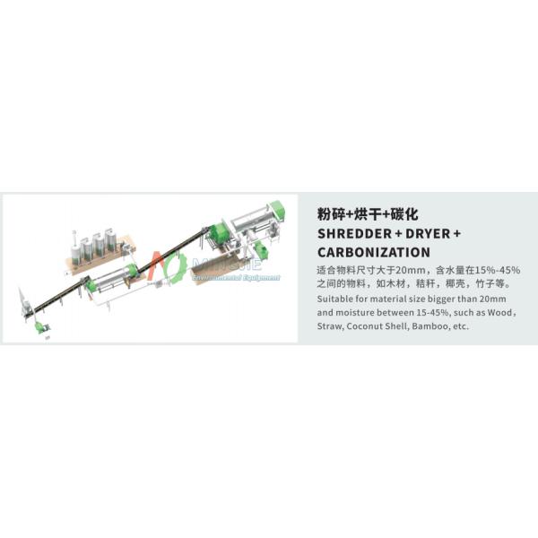 Continuous Carbonization Machine for Charcoal Production from Coconut Shell on Farms