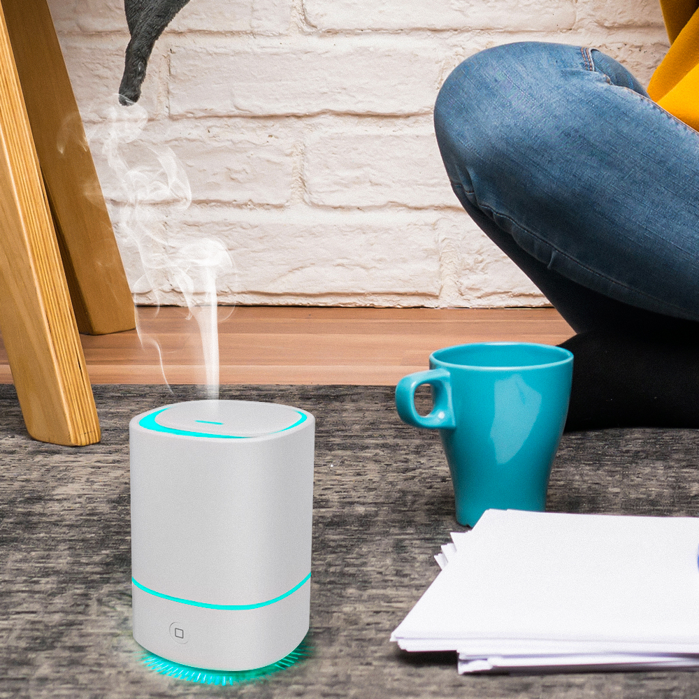 Ultrasonic 5V Humidifier Essential Oil Diffuser 220 Water Capacity Aroma Diffuser with Night Light Function
