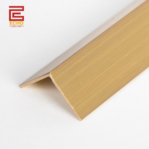 Polished Brass Profile L Shape Outside Corner Edging Trim For Tiles