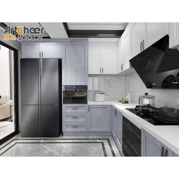 Eco-Friendly Fireproof Modular Kitchen Cabinet with Customized Size and Modern Design