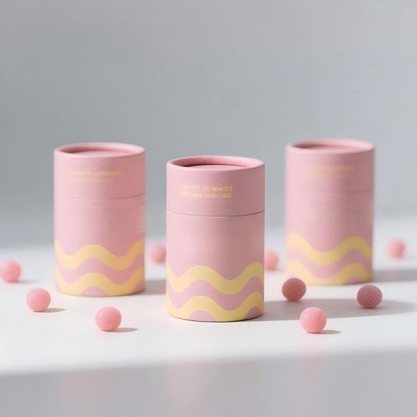 Biodegradable food-grade paper tubes, customizable for tea packaging, and also suitable for candy, chocolate, canned food, etc.