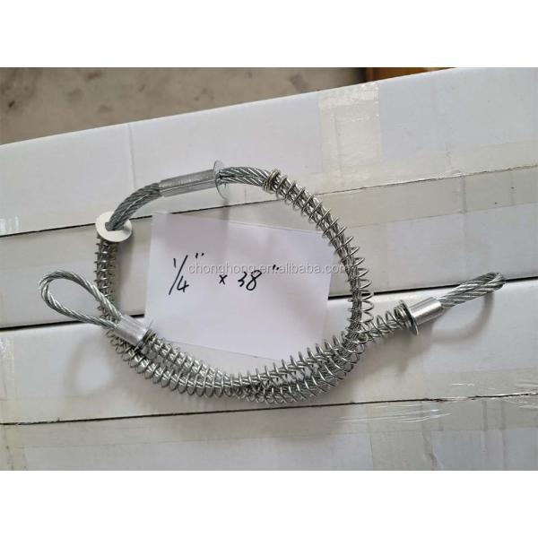 26" Cable Length Loop to Loop Galvanized WhipCheck Safety Cable for 1/6" Hose OEM Accepted